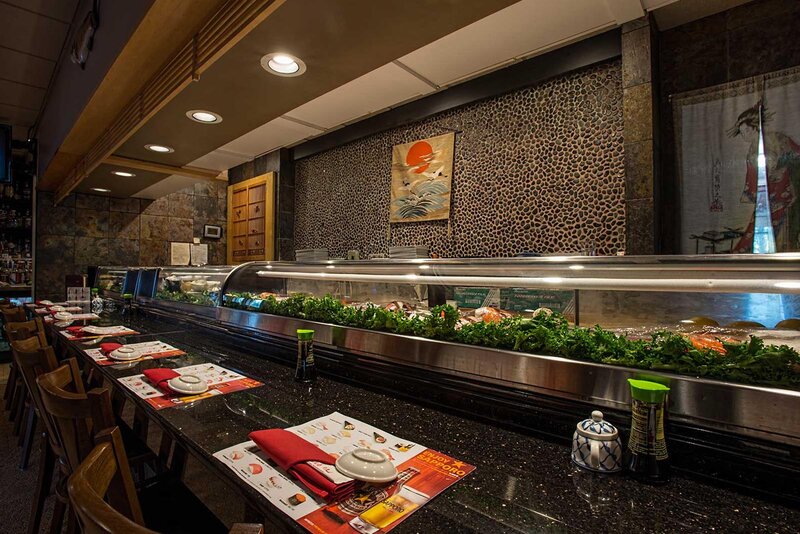 Sushi bar with seating